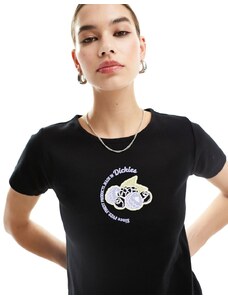 Dickies - Altoona - T-shirt ristretta nera con grafica centrale di frutta-Nero