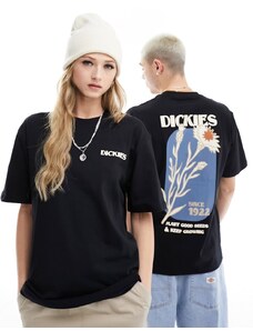 Dickies - Herndon - T-shirt nera con stampa sul retro-Nero
