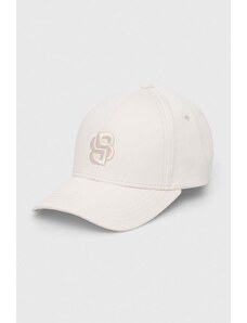 BOSS berretto da baseball colore bianco con applicazione