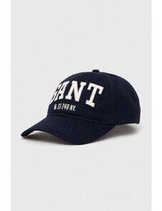Gant berretto da baseball in cotone colore blu navy con applicazione