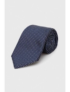 BOSS cravatta in seta colore blu navy
