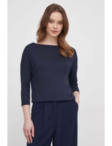 Sisley camicia a maniche lunghe donna colore blu navy