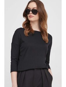 Sisley camicia a maniche lunghe donna colore nero