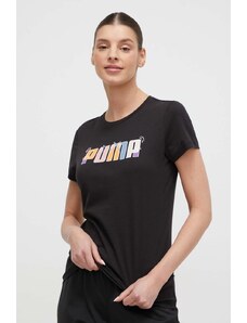 Puma t-shirt in cotone donna colore nero 680178