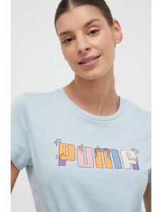 Puma t-shirt in cotone donna colore blu 680178
