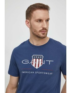 Gant t-shirt in cotone colore blu