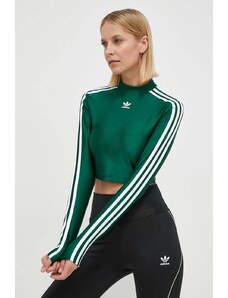 adidas Originals camicia a maniche lunghe donna colore verde IR8136