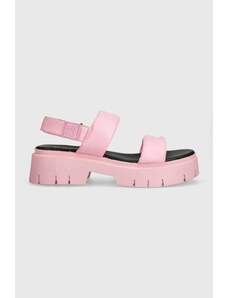 HUGO sandali in pelle Kris donna colore rosa 50517374