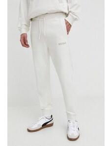 HUGO pantaloni da jogging in cotone colore beige