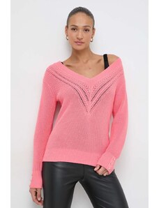 Morgan maglione in cotone colore rosa