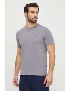 Napapijri t-shirt in cotone uomo colore grigio