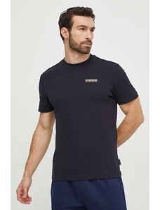 Napapijri t-shirt in cotone uomo colore nero con applicazione
