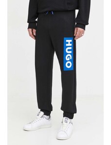 Hugo Blue pantaloni da jogging in cotone colore nero