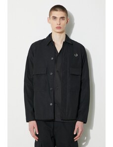 Fred Perry giacca Utility Overshirt uomo colore nero M6572.102