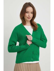 Tommy Hilfiger cardigan in cotone colore verde