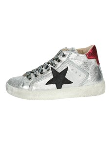 Sneakers basse Bambina CIAO C7708 Pelle/Tessile Argento -
