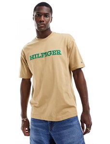 Tommy Hilfiger - Archive - T-shirt verde kaki con monotipo