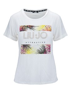 LIU JO TA2233 11001 T-Shirt-M Bianco Cotone, Elastan