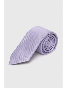 BOSS cravatta in seta colore violetto