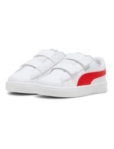 Sneakers primi passi bianche da bambino con logo rosso Puma Rickie Classic V Inf