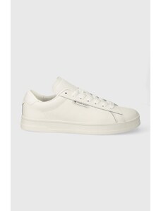Tommy Jeans sneakers in pelle TJM LEATHER LOW CUPSOLE colore bianco EM0EM01374