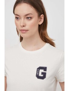 Gant t-shirt in cotone donna colore beige