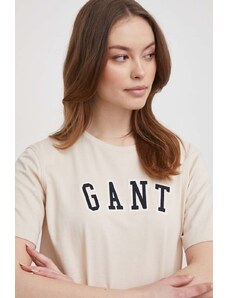 Gant t-shirt in cotone donna colore beige