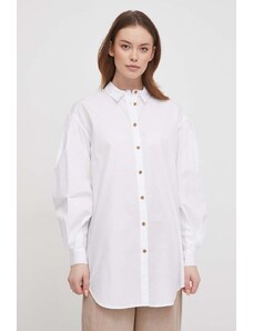 Barbour camicia in cotone donna colore bianco