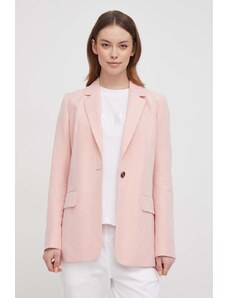 Barbour giacca in lino misto colore rosa