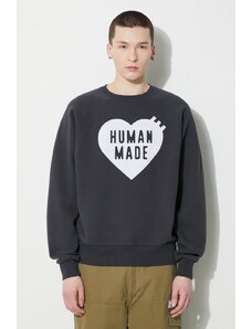 Human Made felpa Sweatshirt uomo colore grigio con cappuccio HM26CS041