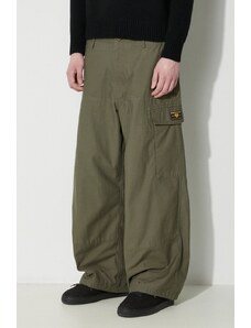 Human Made pantaloni in cotone Military Easy Pants colore verde HM27PT002