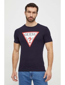 Guess t-shirt in cotone uomo colore blu navy