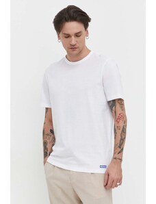 Hugo Blue t-shirt in cotone pacco da 2 uomo colore bianco