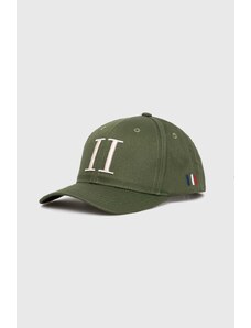 Les Deux berretto da baseball in cotone colore verde con applicazione