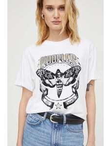 The Kooples t-shirt in cotone donna colore bianco