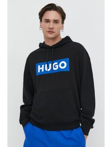 Hugo Blue felpa uomo colore nero con cappuccio