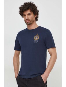 Aeronautica Militare t-shirt in cotone uomo colore blu navy con applicazione