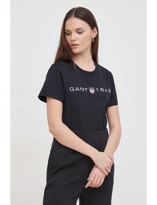 Gant t-shirt in cotone donna colore nero
