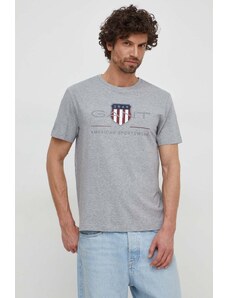 Gant t-shirt in cotone colore grigio