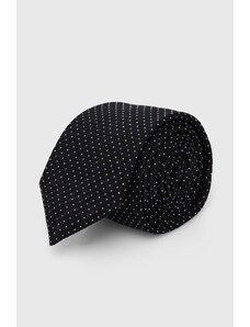 HUGO cravatta in seta colore nero