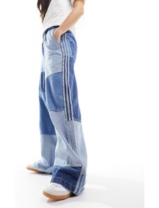adidas Originals x Ksenia Schnaider - Jeans con motivo patchwork-Blu
