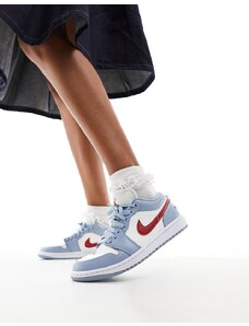 Nike - Air Jordan 1 - Sneakers basse rosse e blu