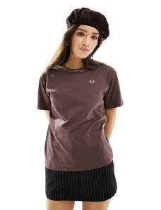 Fred Perry - T-shirt girocollo bordeaux-Rosso