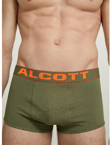 Alcott - Boxer in cotone elasticizzato con logo, , Ky2 Kaky Medium, Taglia: S