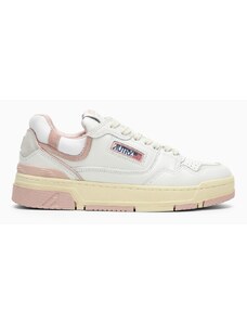 AUTRY Sneaker CLC in pelle e suede bianca/rosa