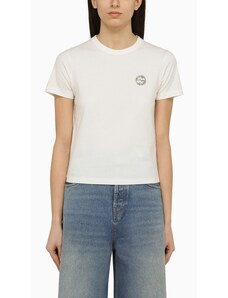 GUCCI T-shirt girocollo bianca con logo