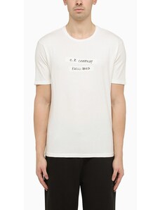 C.P. Company T-shirt bianca con logo Facilitees