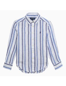 Polo Ralph Lauren Camicia button-down a righe bianche/blu in lino
