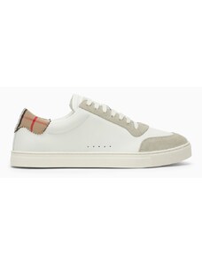 Burberry Sneaker bianca con motivo Check in pelle