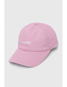 Levi's berretto da baseball in cotone colore rosa con applicazione